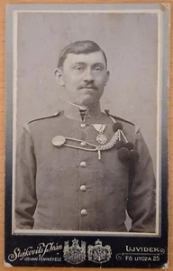 Vintage Cabinet Photo KuK Officer Royal Serbian Photographer Stojkovits Rare - Picture 1 of 2
