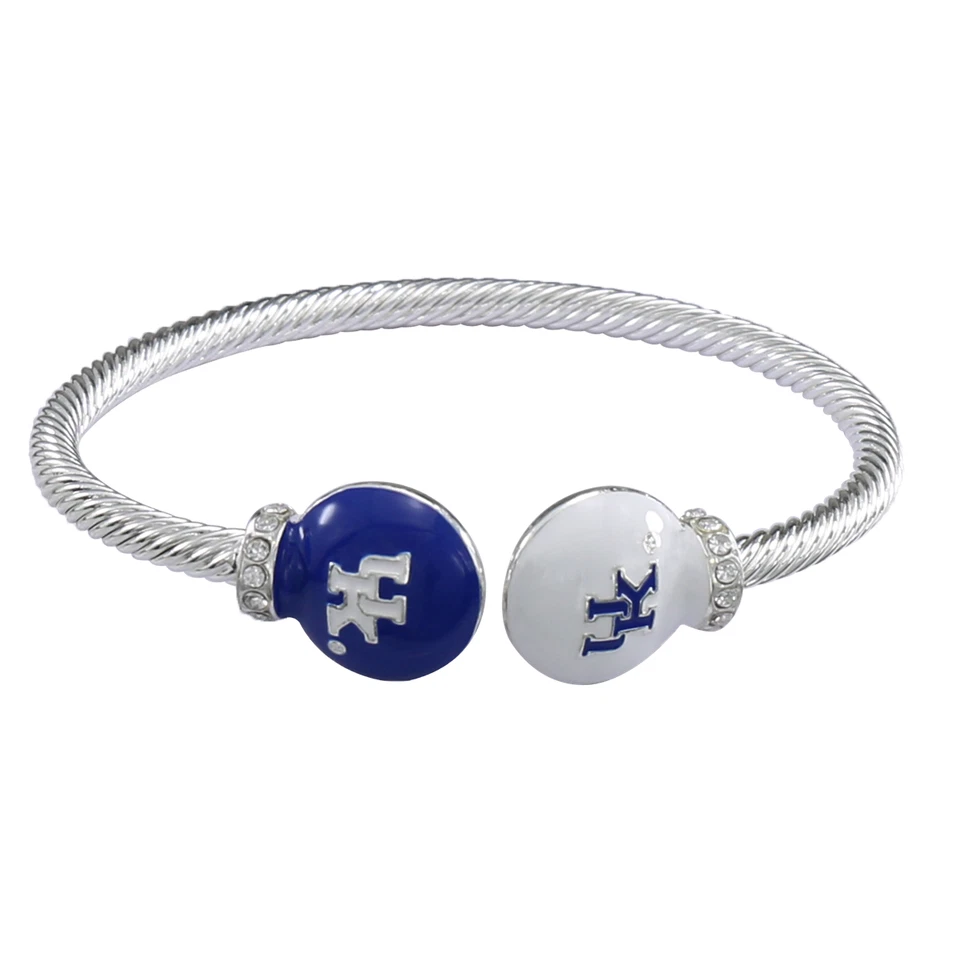 Kentucky Wildcats Brady  Silver Tone Cuff Bracelet, NCAA - Image 1 of 1