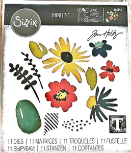 Modern Floristry Flowers Sizzix Thinlits Flower Thin Die Set by Tim Holtz 665853 - Picture 1 of 3