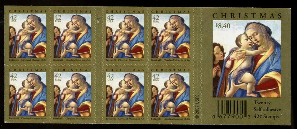 4359a Christmas Madonna & Child  MNH 42 c Convertible pane of 20  FV $8.40  2008 - Image 1 of 1