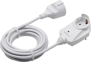 Meister Schutzkontakt-Verlängerung 5m Kabel mit Zusatzstecker Verlängerungskabel - Bild 1 von 3