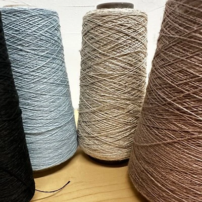 2 Lbs. 100%  Linen Yarn Cones Lot Crochet - Weaving - Knitting - Machine 2 - Image 1 of 4