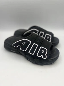 Nike Air More Uptempo Slide Men's Size 7/ Women’s 8.5 Black White (DV2137-001) - Picture 1 of 9