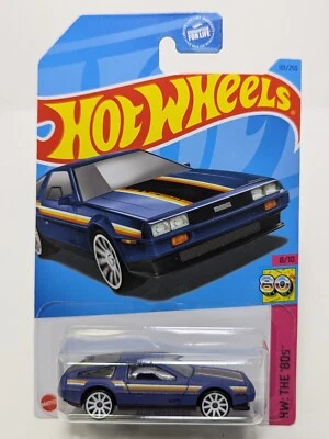 Hot Wheels HW: The '80s 8/10 DMC DeLorean 101/250 Dark Blue - Image 1 of 2
