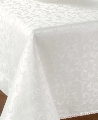 Lenox  Opal Innocence Oblong 60" x 120" Tablecloth Ivory - Image 1 of 3
