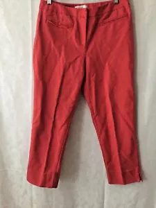 Chico's Damen Größe 1 Koralle Knöchelhose Baumwollmischung Einsätze 23" W 16" R 10" - Bild 1 von 9