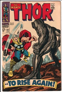 Thor #151 1968 Marvel Comics 5.5 FN- JACK KIRBY & VINCE COLLETTA DESTOYER COVER - Picture 1 of 13