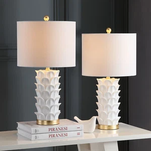 SAFAVIEH Nico Table Lamp (Set of 2) | White / Gold | - Picture 1 of 4