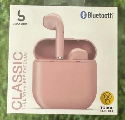 BASS JAXX CLASSIC TRUE WIRELESS EARBUDS BLUETOOTH BLUE, PINK OR NAVY