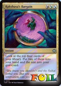 Rakshasa's Bargain 0214 MTG Tarkir: Dragonstorm Uncommon NP Foil - Picture 1 of 1