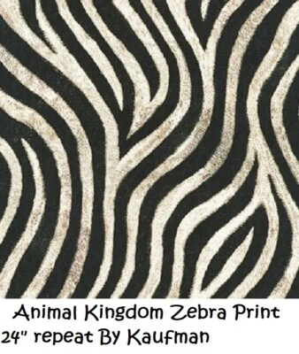 Animal Kingdom Animal Print cotton quilt fabric by Kaufman BTY Zebra 19876-286 - Image 1 of 4