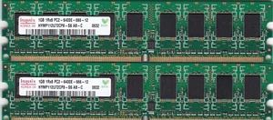 2GB 2x1GB HYNIX PC2-6400E DDR2 ECC RAM HYMP112U72CP8-S6 AB-C SERVER WORKSTATION - Picture 1 of 3