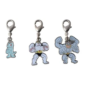Pokemon Center National Zukan Metal Charm 066 067 068 Machop Machoke Machamp - Picture 1 of 1
