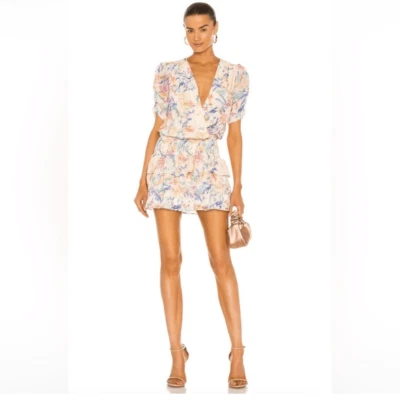 Mini Vestido Floral Amanda Uprichard Nala en Floresencia Talla Grande REVOLVE Foto 1 de 4