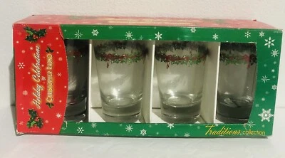 Celebraciones navideñas de Christopher Radko Juego de 4 enfriadores de vidrio buey de 15,5 nuevos Foto 1 de 4