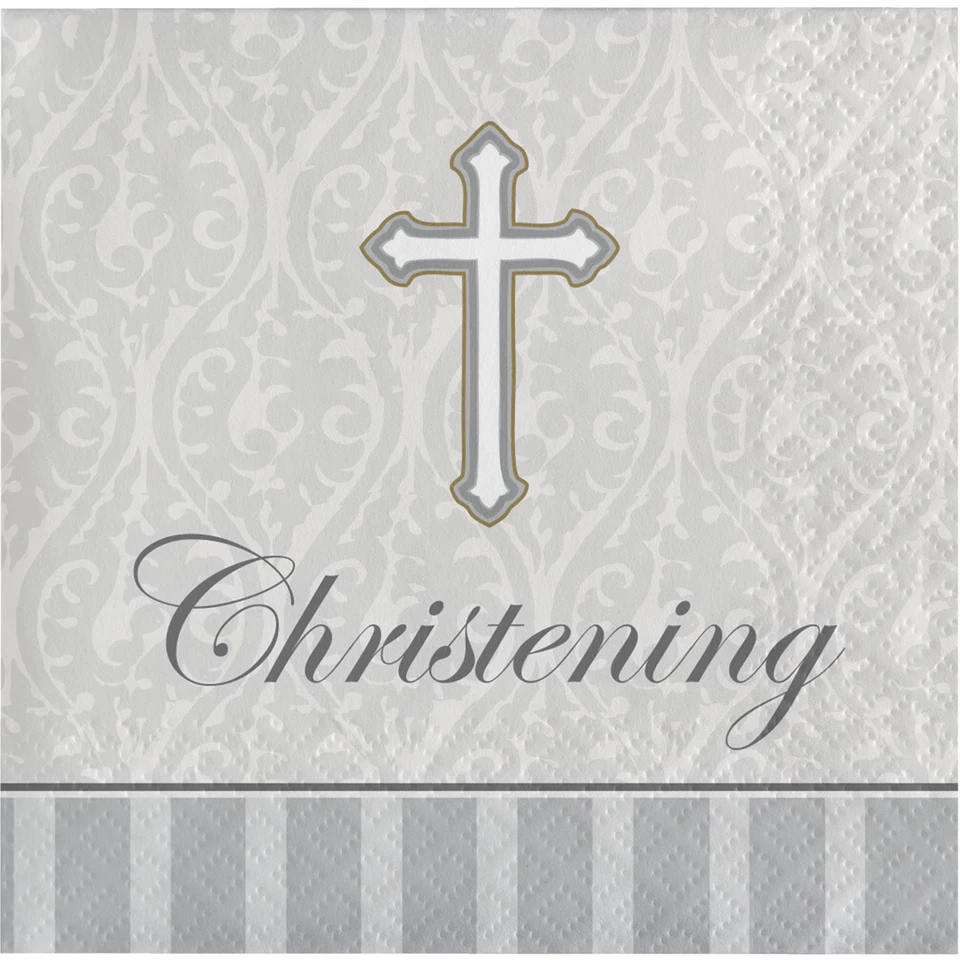 Christening Napkins Beverage Napkins Cross Devotional Party Decoration Supply 16 - Image 1 of 2