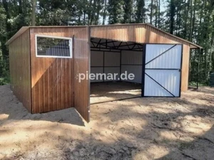 Blechgarage 7x6m Carport Container Garage Metallgarage KFZ mit Aufbau 9606 !! - Bild 1 von 5
