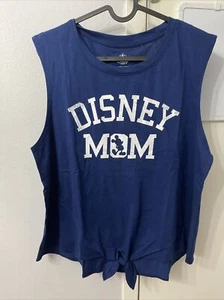 NWT Disney Parks “Disney Mom” Navy blue sleeveless shirt Size XL - Picture 1 of 4