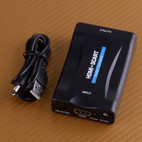 Great HDMI To SCART Scaler Video Audio 1080P Adapter Converter Fit HD TV DVD