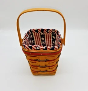 Longaberger 1995 All American Carry Along Basket Combo Size 6" tall x 5.5 x 5.5" - Picture 1 of 9
