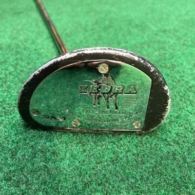 RAM Zebra Face-Balanced 34 inch black finish putter steel step RAM Zebra grip RH - Image 1 of 4