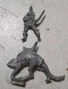 Warhammer Fantasy C21 Dark Elf Dazibow on Cold One Snapper 1980s Citadel Metal - Picture 1 of 3