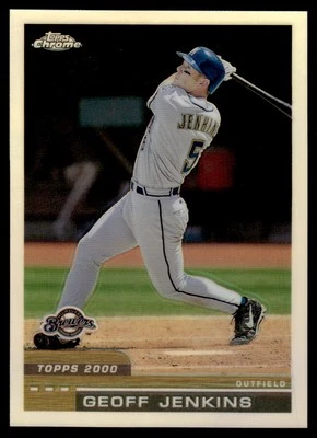 2000 Topps Chrome REFRACTOR Geoff Jenkins Milwaukee Brewers #389 - Image 1 of 2