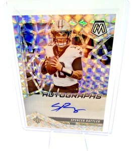 Spencer Rattler 2025 Panini Mosaic Autograph Mosaic Silver Prizm Saints #AMC-SRR - Picture 1 of 2