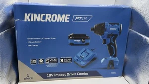 Kincrome PT18 18V Cordless Brushless Impact Driver 4.0Ah Kit 225Nm K23066 - Picture 1 of 1