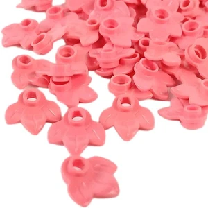100 Pieces Lot LEGO® Plant Leaf Plates 32607 1x1 With Three Leaves CORAL Color - Picture 1 of 3