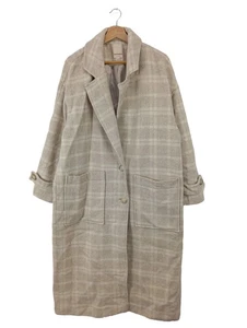 H&M Abrigo de lana Mujeres Abrigo Talla EU 38 blanco puro-crema - Imagen 1 de 5