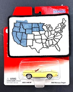 Johnny Lightning '69 Mercury Cougar Detail Eng. and Int. + USA Cloth patch  V4 - Picture 1 of 4