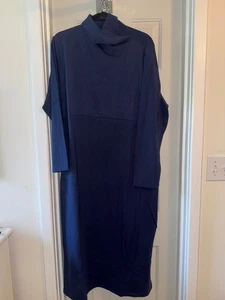 WOMEN WITH CONTROL Finespun Jersey Tummy Control Midi Dress BLUE sz 2X - Picture 1 of 3