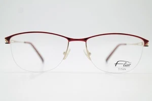 Brille Flair 430 TITAN Rot Gold Schwarz Halbrand Brillengestell eyeglasses Neu - Picture 1 of 6