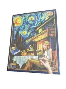 VINTAGE MARGOT COLORING ARTS STARRY NIGHT PAINT BY NUMBER SET ORIGINAL SEALED - Picture 1 of 6