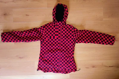 Surplus Raw Vintage Windbreaker Regenjacke schwarz-rot checkerboard Größe L - Bild 1 von 4
