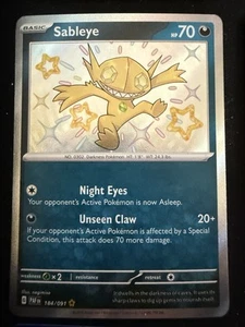 Pokemon TCG Sableye 184/091 Paldean Fates Shiny Holo Rare - Bild 1 von 2