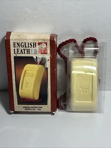 VTG English Leather for Men Soap-On-A-Rope 6 oz Vintage NEW in Box - Picture 1 of 7