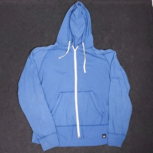 American Giant Hoodie Womens XL Blue Full Zip Lightweight Outdoor Made In USA - Picture 1 of 13