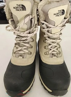 The North Face Waterproof Winter Snow Boots Faux Fur Trim Womens Size 8.5 - Image 1 of 4