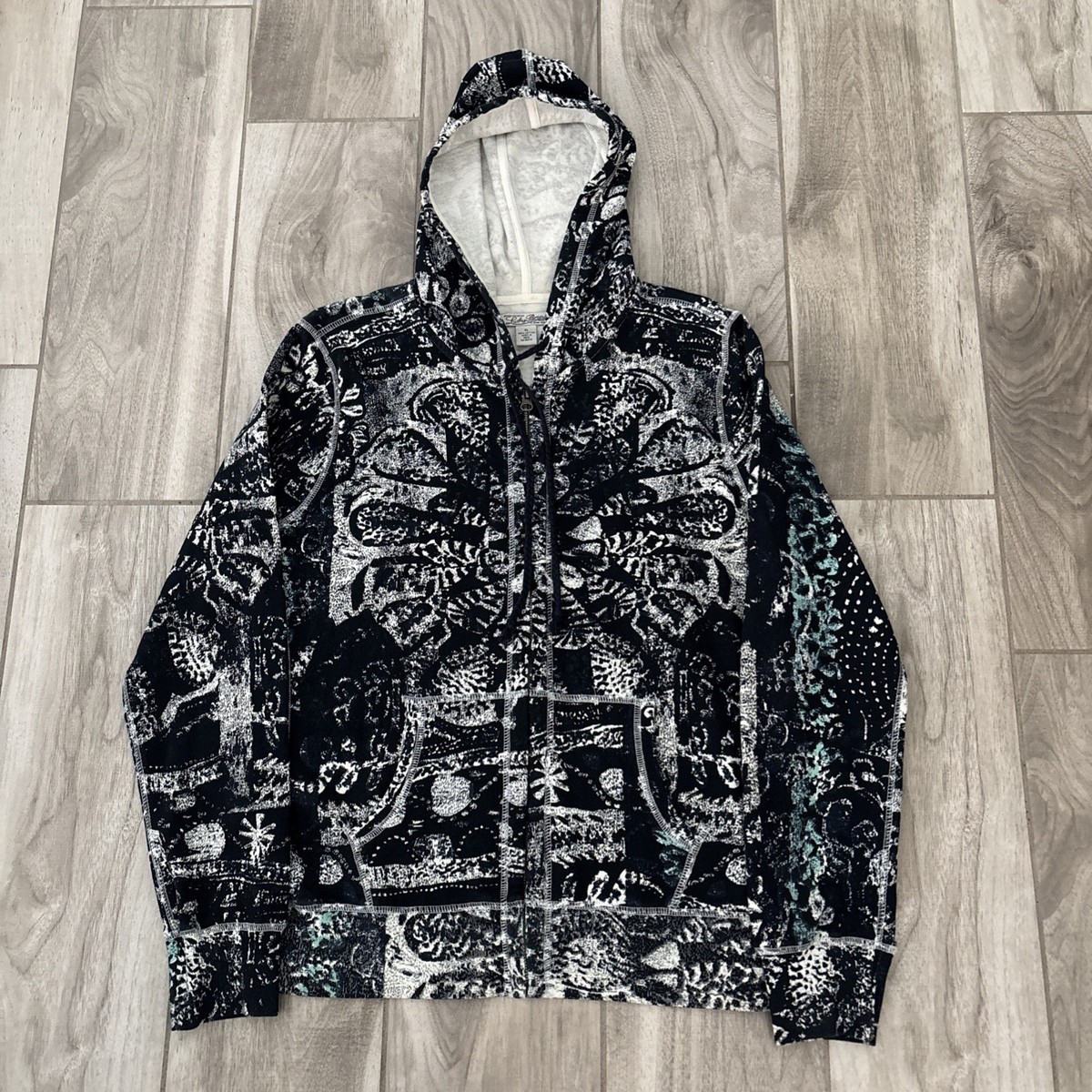 トップス Tribal Zip Up Hooded Sweatshirt 1-29-25-