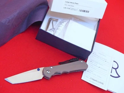 Chris Reeve Large Inkosi Tanto Glass Blasted Ti MagnaCut LIN-1130 new knife - Image 1 of 4
