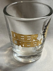 Vaso de chupito Deer Creek letras doradas árbol de oro recuerdo vaso de chupito - Imagen 1 de 8