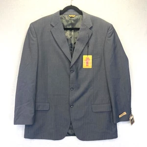 NEW Luca Rossi Italia Super 150's Blazer Suit Jacket Mens 46L Gray 3-button NWT - Picture 1 of 15