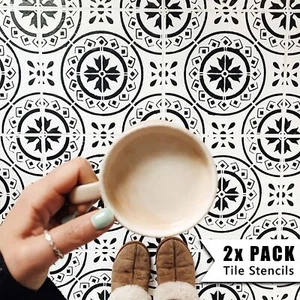 Plantillas de azulejos - Azulejos de piso de pared de cocina para baño y losas de patio - Morello - Imagen 1 de 8