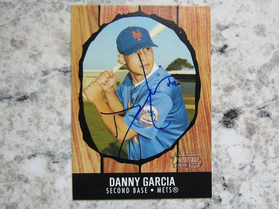 Mets Danny Garcia Signed Autographed 2003 Bowman Heritage First Year Mint - Image 1 of 1