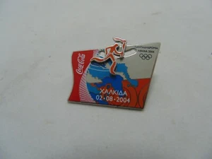 Vintage Olympic Games 2004 Athens Pin Torch Relay halkida city - Picture 1 of 5