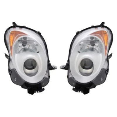 DEPO COPPIA FARI ALFA ROMEO MITO FANALI PROIETTORI ANTERIORI PARABOLA CROMATA C/MOTOR