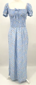 Faithfull The Brand Women's M Castilo Midi Dress Riviera Essa Floral daisy light - Picture 1 of 12