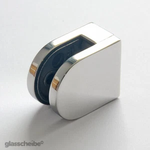 Edelstahl-Halterung Wand Klemmhalter für Duschwand Glasklemme für 10 mm Glas - Bild 1 von 7